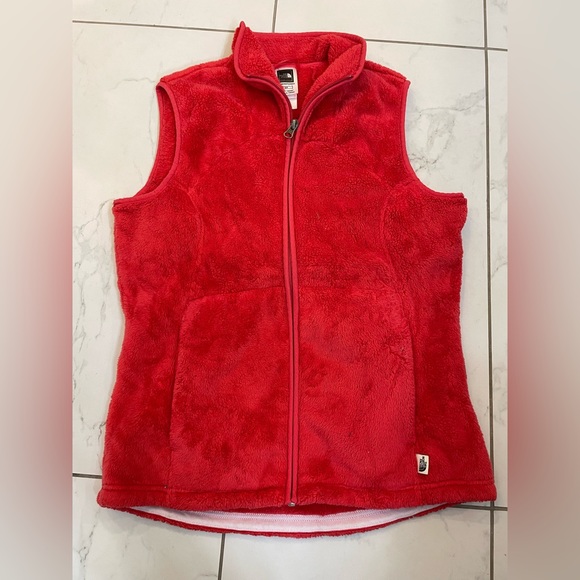 Pink/Red Fleece The North Face Vest Winter Vest Everyday Wear Vest size small - Picture 6 of 7